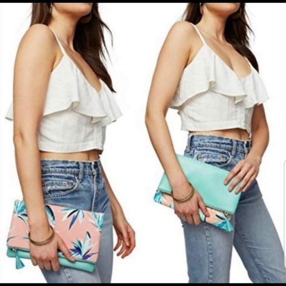 NEW Rachel Pally Limited Edition Reversible Clutch Bag Poolside - Picture 2 of 11